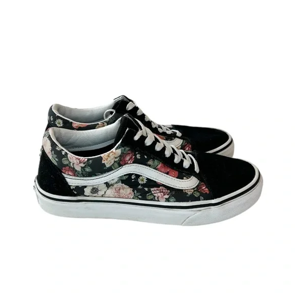 Vans Old Skool Garden Floral Skate Shoe＊花柄ヴァンズ Vans Old Skool Garden Floral Classic Low Black Flowers Women